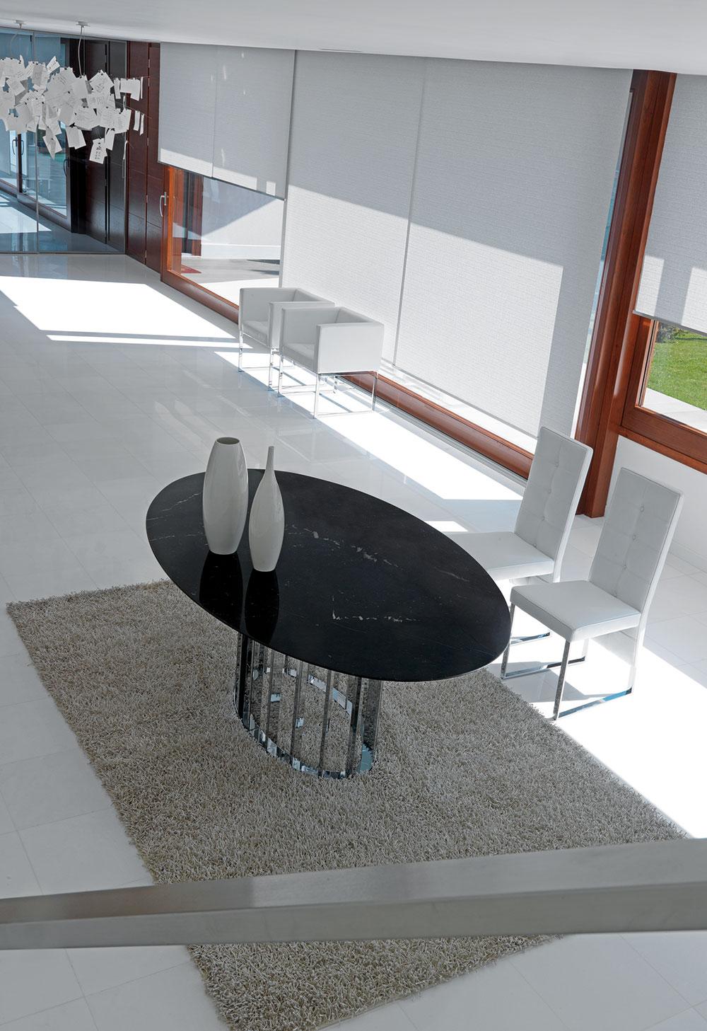 Embassy table ovale en marbre et métal idd