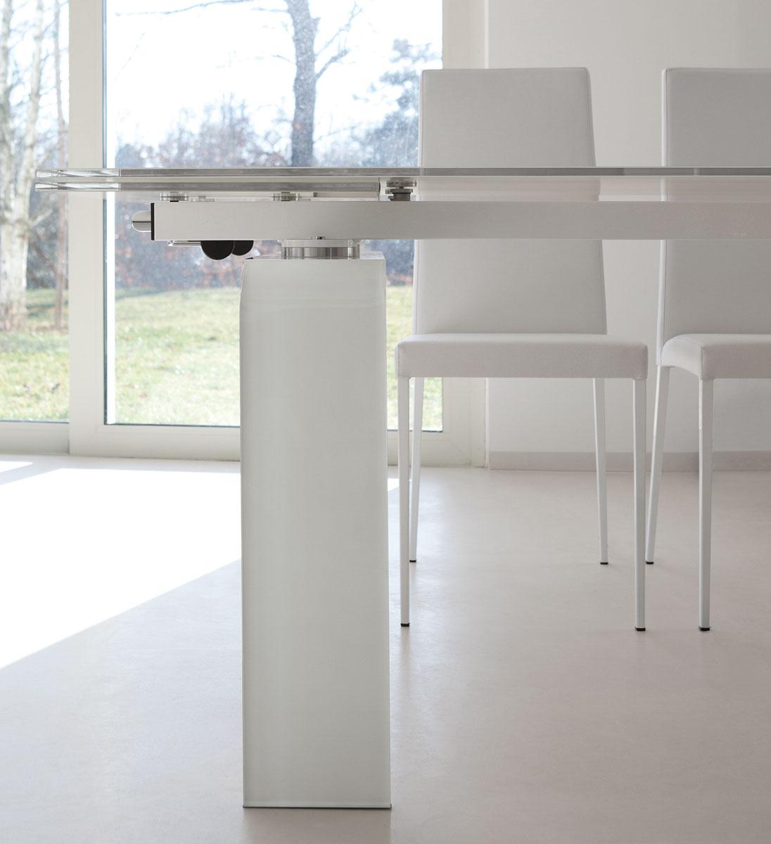 Fortuny tavolo allungabile in vetro curvo italy dream design