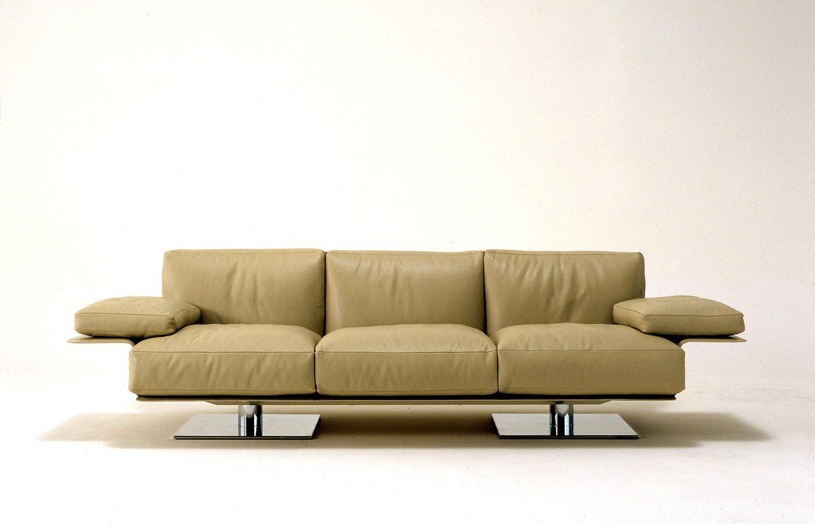 Landing canapé en cuir cm. 267 x 91 idd