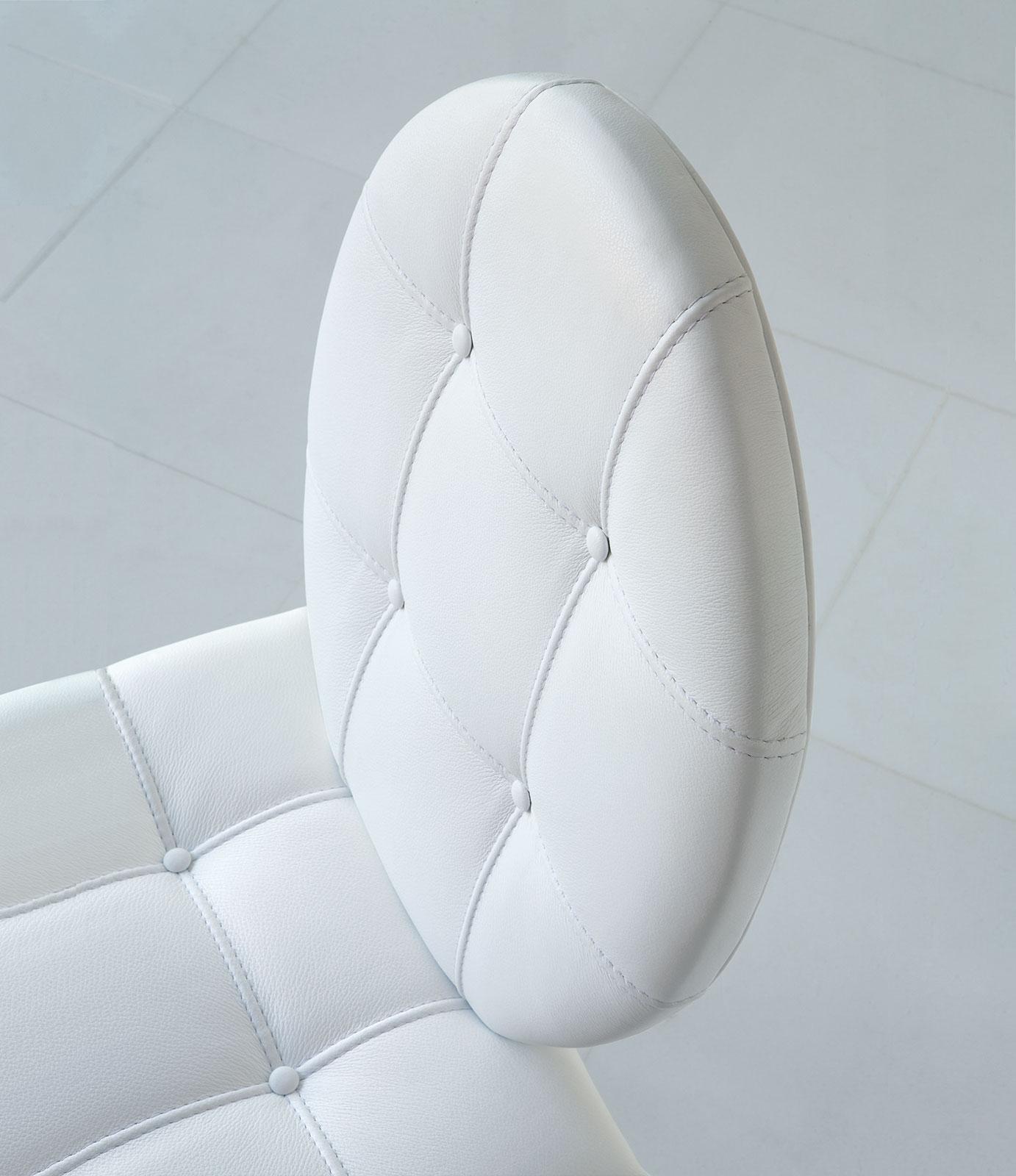 Parisienne chaise rembourrée revêtue en cuir idd