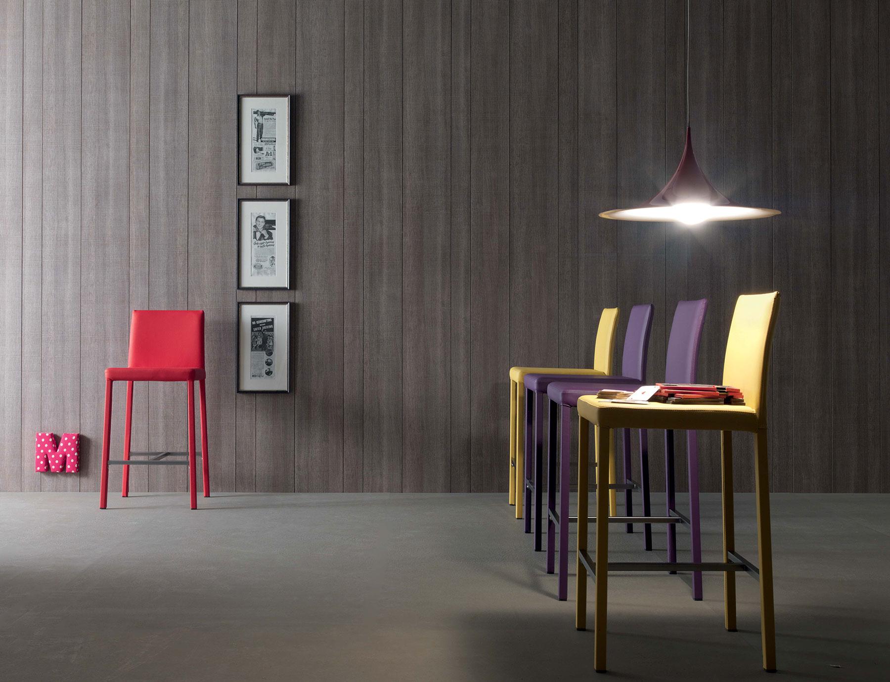 Romeo tabouret en simili cuir idd