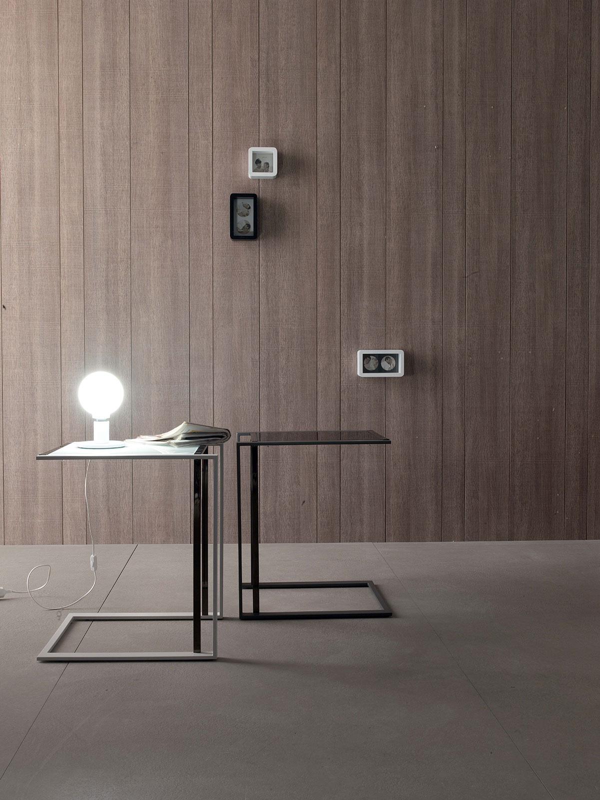 Quadro tavolino in vetro e metallo italy dream design