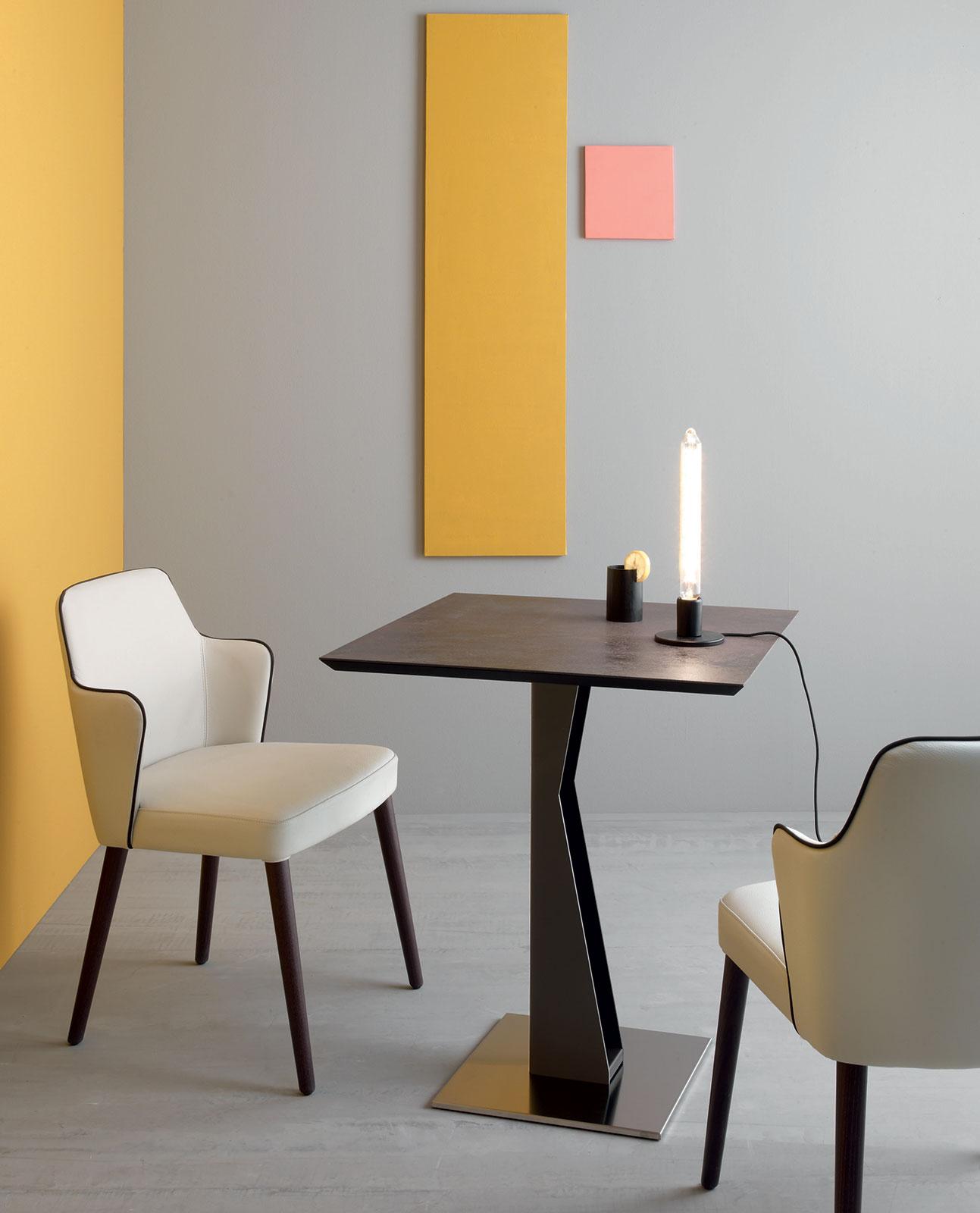 Sam 75 tavolo snack quadrato in ceramica e metallo italy dream ... Tavolo soggiorno design