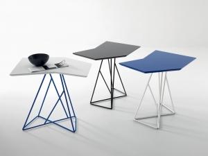 tavolino salotto soggiorno basso cristallo divano da fumo in MDF quadrato metallo design arredamento casa on line moderno di lusso web made in italy