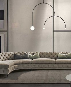 Luxurious Chesterfield sofa reinterpreted in a modern way. Made in Italy high-quality home furniture for the more demanding people. Free home shipping.