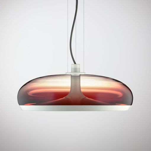 Lustre LED moderne, double commutation et dimmable. Verre de Murano. Design Patrick Jouin. Livraison gratuite. 100% fabriqué en Italie. Diverses couleurs.