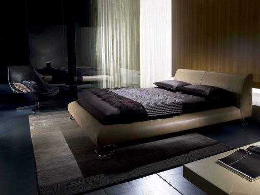 Mauro Lipparini designed an elegant and refined interior furniture collection. Add-Look leather bed is luxurious and handcrafted in Italy. Shop online.