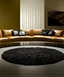 Add-Look Round is a luxury sofa with solid wood frame, goose feather padding and leather covering. This Round leather sofa is perfect for any elegant and stylish room.