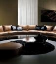 Add-Look Round is a luxury sofa with solid wood frame, goose feather padding and leather covering. This Round leather sofa is perfect for any elegant and stylish room.