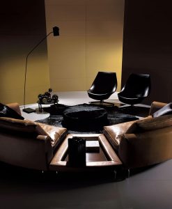 Add-Look Round is a leather sofa, designed by Mauro Lipparini. This round leather sofa is a great buy for people who value superlative craftsmanship and Italian furniture.