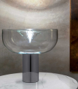 Lampe à poser en verre soufflé de Murano. Lampe design signé Aureliano Toso. Vente en ligne de lampes haut de gamme made in italy.
