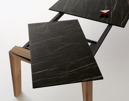 Black veneered ceramic top and solid ash base. One ceramic extension. Shop online for the best high-quality made in Italy furniture. Free home delivery.