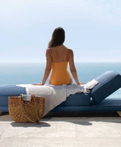 Luxurious and comfortable sunbed in Accoya wood designed by Ludovica & Roberto Palomba. The best outdoor furniture in online shopping and free home delivery