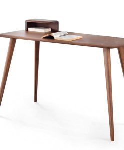 Useful as a writing desk as well as a console, Atlante is made in Italy with Canaletto walnut wood. Asymmetrical top, perfect for small spaces. Free shipping.