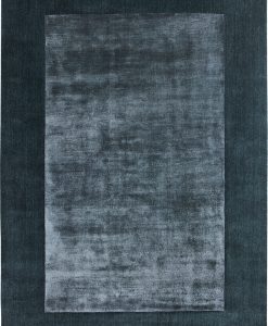 Rectangular modern rug in Himalayan wool and viscose. Practical and hypoallergenic, luxurious and original, blue shades. Online shopping, free home delivery
