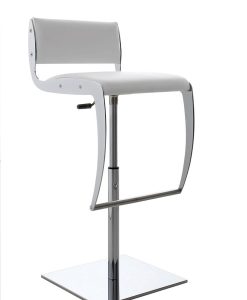 Yuri est un tabouret réglable disponible en blanc ou gris pour s’intégrer à tout décor. Achat en ligne tabourets de bar et de cuisine design italiens.