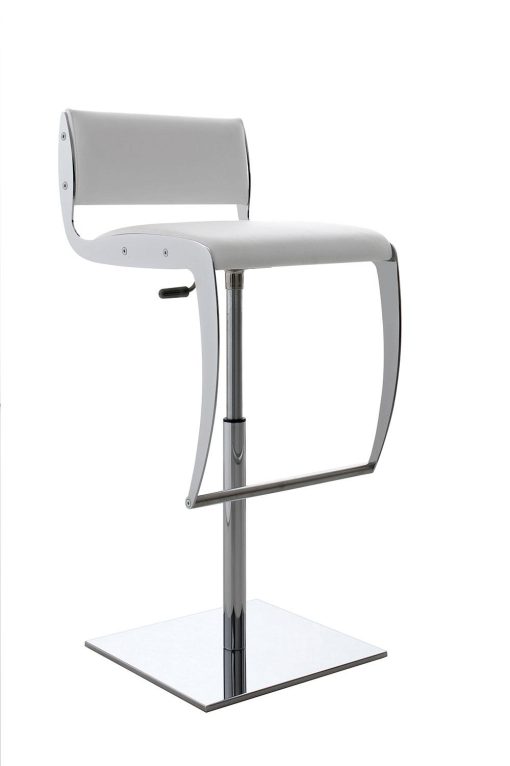 Yuri est un tabouret réglable disponible en blanc ou gris pour s’intégrer à tout décor. Achat en ligne tabourets de bar et de cuisine design italiens.