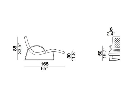 Chaise longue in pelle e metallo. Interamente realizzata a mano in Italia. Vendita online di mobili design di lusso con consegna a domicilio gratuita.