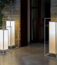 Luxueuse lanterne d'extérieure, design Marco Acerbis. Taille au choix. 3 couleurs: blanc, taupe, graphite. Vente en ligne et livraison à domicile.