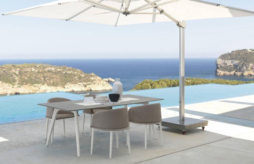 tavolo da pranzo rettangolare da esterno giardino made in italy design prezzi arredamento da esterno lusso marco Acerbis alluminio fibra di cemento