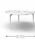 Table ronde de jardin en marbre et aluminium. Vente en ligne de meubles de jardin haut de gamme, design et originaux avec livraison gratuite.