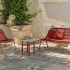Il divanetto love seat da giardino Cuba nasce dal genio dello studio Ludovica + Roberto Palomba. Struttura in alluminio e corde intrecciate sintetiche rosse