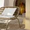 Divanetto love seat da giardino. Design L+R Palomba. Alluminio e corde intrecciate color sabbia. Arredamento outdoor. Vendita online e consegna a domicilio