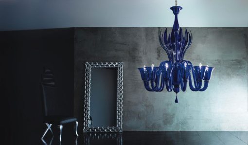 Murano blown glass pendant light. A luxurious lamp to complete your precious furniture. Design Alessandro Lenarda. Online shopping. Free home delivery.