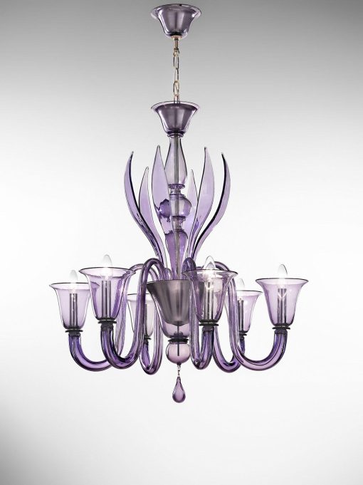 lampadaire de salon suspension italien haut de gammes verre de Murano lampe luxe luminaire design luxe moderne vente site italien lampe lumiere lustre