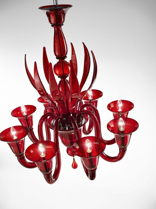 lampadaire de salon suspension italien haut de gammes verre de Murano lampe luxe luminaire design luxe moderne vente site italien lampe lumiere lustre