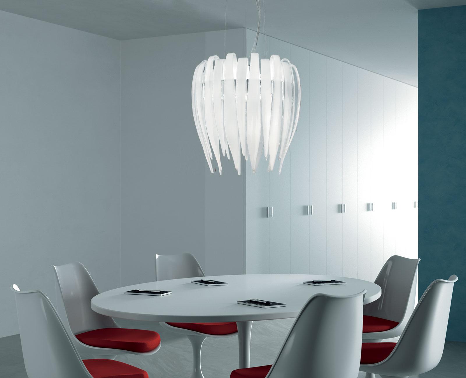 Dracena Luxury Italian Murano Glass Pendant Light Pendant Lamp Light Hand Blown Glass Murano Made In Italy Luxury Quality