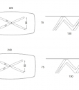 Edge tavolo rettangolare a botte, dimensioni