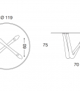 Vente en ligne de meubles haut de gamme de production italienne. Table ronde en verre transparent. Design Andrea Lucatello. Livraison à domicile gratuite.