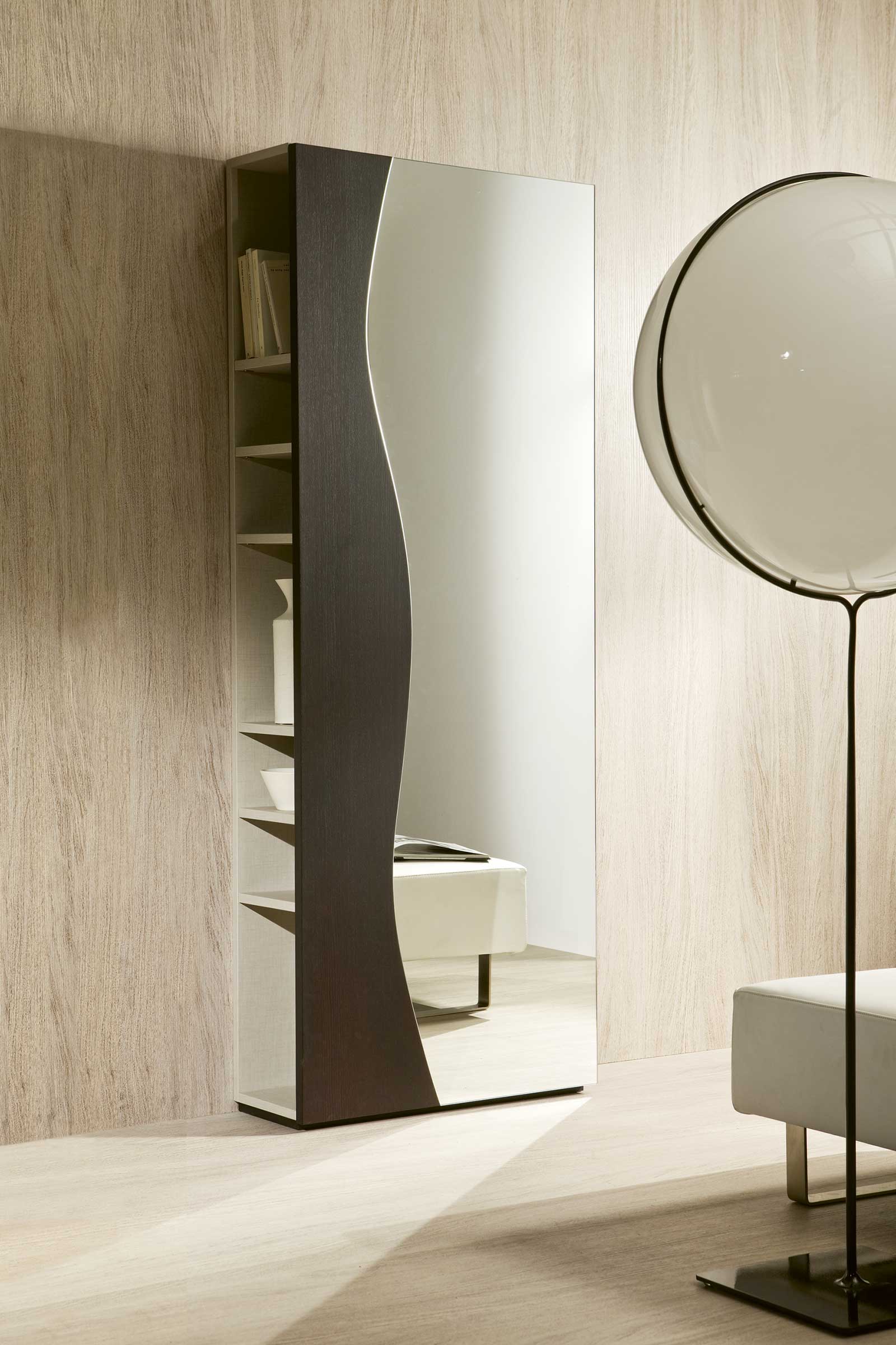 Specchio da Parete con Intarsi in Ceramica - Glory