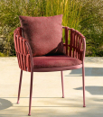 The Fabric red outdoor chair has an original padded rope weaving and is available in free home delivery. Shop online for the best high-quality furniture.