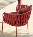 The Fabric red outdoor chair has an original padded rope weaving and is available in free home delivery. Shop online for the best high-quality furniture.