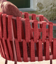 The Fabric red outdoor chair has an original padded rope weaving and is available in free home delivery. Shop online for the best high-quality furniture.