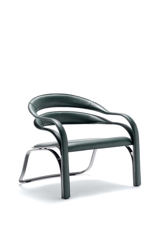 Fettuccini est un fauteuil design en cuir signé Vladimir Kagan. Style minimaliste, structure en acier. Livraison gratuite.