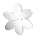 Buy online the beautiful and playful mirror flower "FIORE" designed by Elena Viganò. 6 mobile petals. 100% made in Italy furniture complement. Home delivery