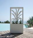 Design planter for garden and terrace.Outdoor large planter in iron available white and grey.Garden box.Outdoor luxury furniture.Online sale.