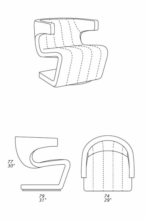 Giuseppe Viganò a dessiné un fauteuil tournant en cuir luxueux et étonnant. Revêtement et coutures peuvent être personnalisés. Livraison à domicile.