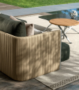 canapé d'extérieur angulaire avec chaise longue.Vente en ligne de meubles pour terrasse et jardin haut de gamme made in italy. Livraison gratuite.