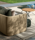 Geo is an outdoor sofa with a peninsula of the finest quality and made in Italy. Shop online for the best garden furniture. Free home delivery.