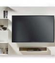 Clever TV cabinet with a hidden storage system. A front shelf houses your decoder. Wood lacquered frame. Design by Bonfanti and Moscatelli. Free delivery.