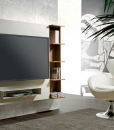 Meuble porte TV orientable avec bibliothèque. Vente en ligne de porte TV design made in Italy. Transport offert. Achetez nos meubles haut de gamme italiens.