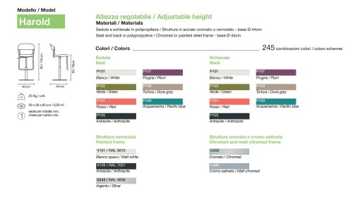 Harold est un tabouret de bar design original entièrement réalisé en Italie. Achetez en ligne nos tabourets réglables en polypropylène. Découvrez notre choix de tabourets de bar.
