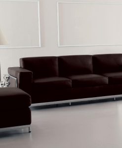 Hawaii is a 3 seater sofa that features beautiful and comfortable leather covering and cushions with chrome metal frames. Shop online for modern leather sofas.