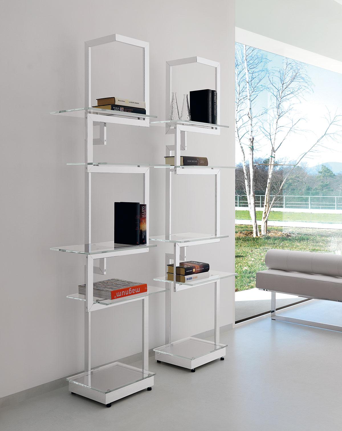 Heritage Metal and Glass Luxury Bookcase Shop Online Italy Dream Design