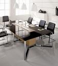 tavolo da riunione meeting made in italy design online ufficio vetro legno grande rettangolare su misura componibile