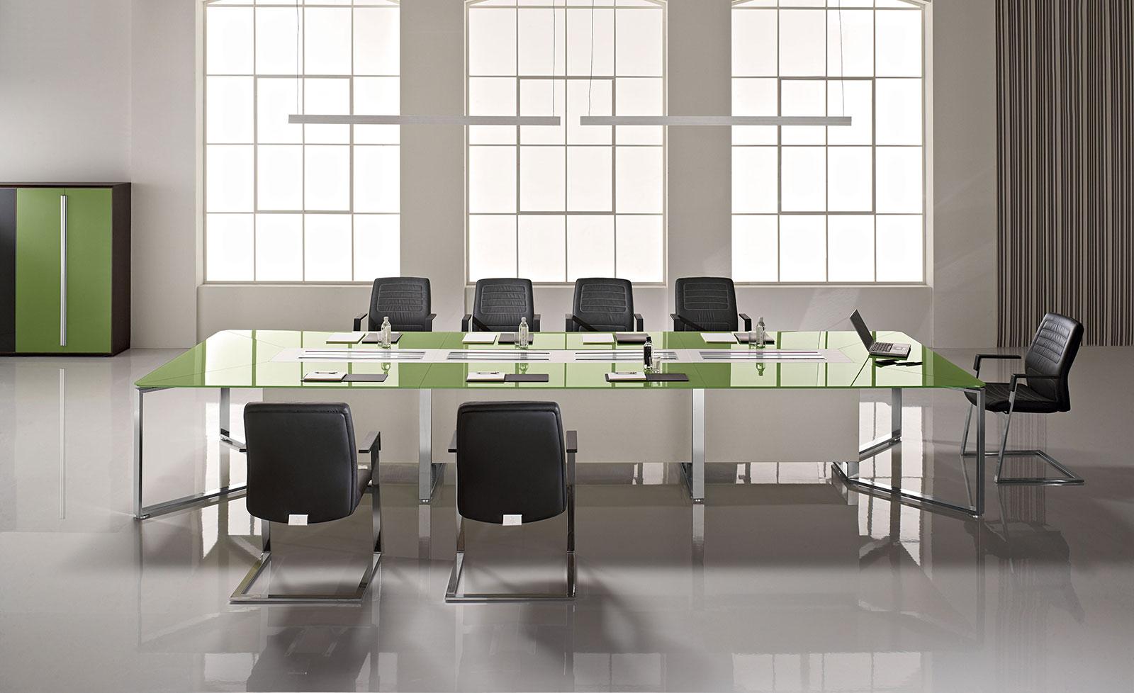 table de réunion meeting bureau direction online made in italy luxe verre bois grande table rectangulaire
